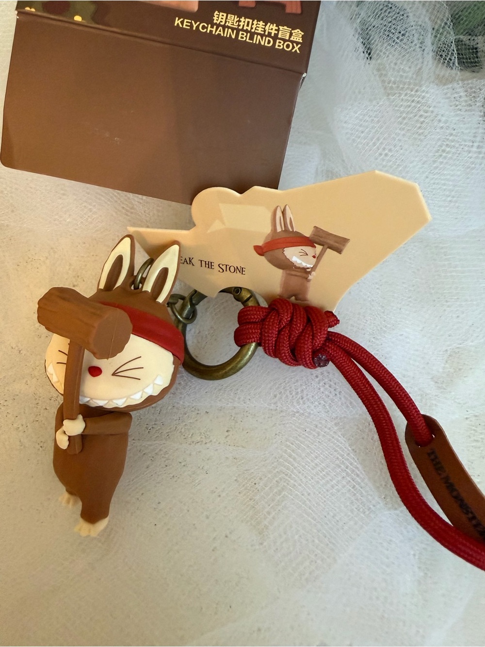 Pop Mart Timber Workshop Series Labubu Keychain-Strike The Bell